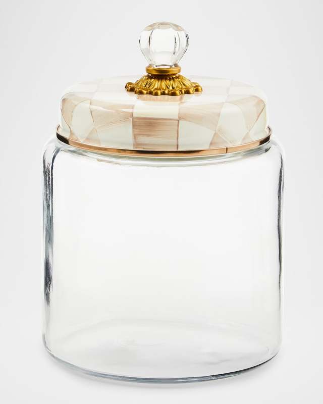Mocha Check Large Kitchen Canister